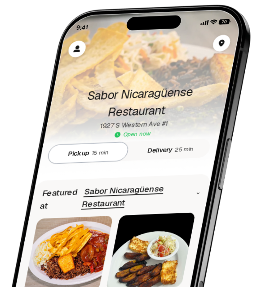 Sabor Nicaragüense Restaurant app preview